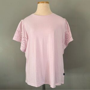 Gap Eyelet Sleeve Top